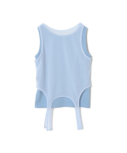 Ray BEAMS（レイビームス）の「シアー レイヤード タンクトップ（タンクトップ・レディース・ホワイト/ブルー・ONE SIZE）」の17枚目の写真