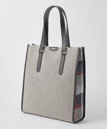 BLACK LABEL CRESTBRIDGE（ブラックレーベル・クレストブリッジ）の「シャンブレーキャンバスサイドクレストブリッジチェックトートバッグ（トートバッグ）」