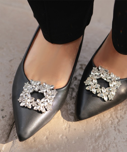 KOBE LETTUCE（コウベレタス）の「選べる2タイプ ビジューシューズクリップ（ブローチ/コサージュ・レディース・B・FREE）」の2枚目の写真