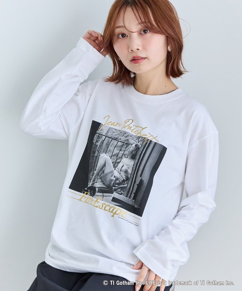 GOOD ROCK SPEED（グッドロックスピード）の「【GOOD ROCK SPEED】マリリン・モンロー｜LIFE PC フォトプリント ロンT（Tシャツ/カットソー・レディース・ホワイト/オフホワイト・F）」の10枚目の写真