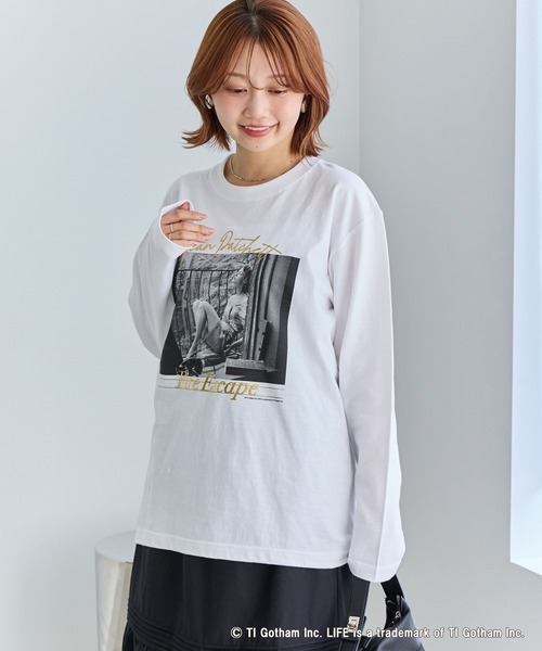 GOOD ROCK SPEED（グッドロックスピード）の「【GOOD ROCK SPEED】マリリン・モンロー｜LIFE PC フォトプリント ロンT（Tシャツ/カットソー・レディース・ホワイト/オフホワイト・F）」の11枚目の写真