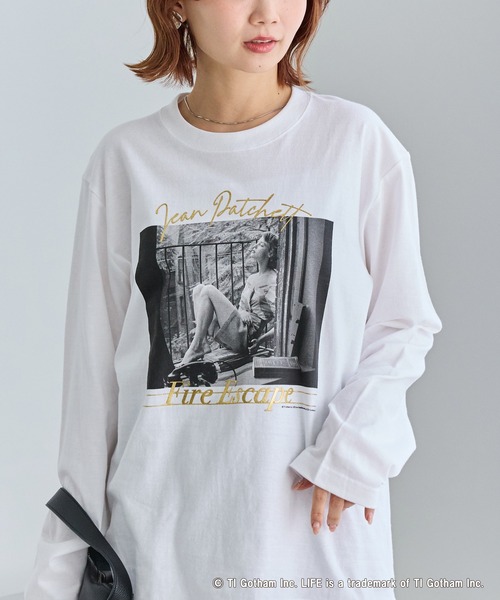 GOOD ROCK SPEED（グッドロックスピード）の「【GOOD ROCK SPEED】マリリン・モンロー｜LIFE PC フォトプリント ロンT（Tシャツ/カットソー・レディース・ホワイト/オフホワイト・F）」の9枚目の写真