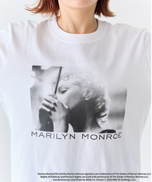 GOOD ROCK SPEED（グッドロックスピード）の「【GOOD ROCK SPEED】マリリン・モンロー｜LIFE PC フォトプリント ロンT（Tシャツ/カットソー・レディース・ホワイト/オフホワイト・F）」の5枚目の写真