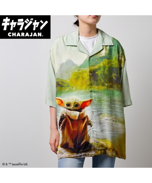 STAR WARS（スターウォーズ）の「【 STARWARS 】 アロハシャツ ペインタリー 26S2（シャツ/ブラウス・レディース・ライトグリーン・X-LARGE/MEDIUM）」の6枚目の写真