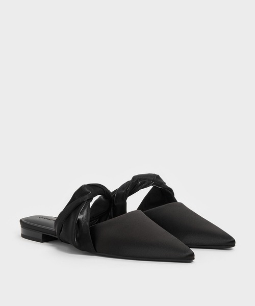 CHARLES & KEITH(チャールズ & キース)の「ツイステッドストラップ ポインテッドミュール(パンプス・レディース・ホワイト/ブラック系その他2・23cm/22.5cm/25cm/24.5cm/23.5cm)」の12枚目の写真