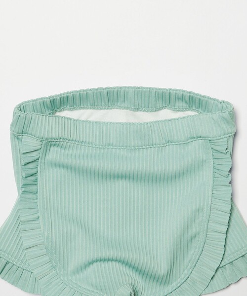 green label relaxing（グリーンレーベルリラクシング）の「GLR ギンガム ラッシュガード セット / 水着 / キッズ 100cm-130cm（水着・キッズ・ライラック/ライトブルー・130cm/120cm/110cm/100cm）」の5枚目の写真