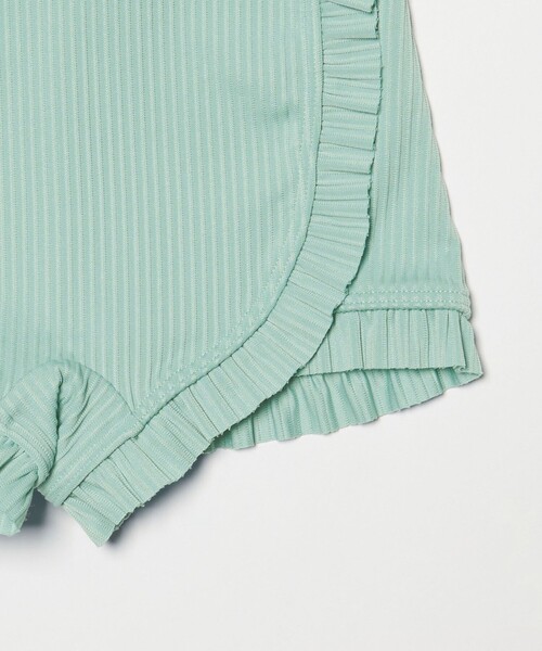 green label relaxing（グリーンレーベルリラクシング）の「GLR ギンガム ラッシュガード セット / 水着 / キッズ 100cm-130cm（水着・キッズ・ライラック/ライトブルー・130cm/120cm/110cm/100cm）」の6枚目の写真