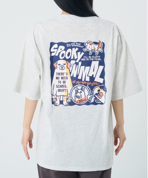 CORISCO(コリスコ)の「ゴーストアニマル柄TEE(M1)(Tシャツ/カットソー・メンズ・チャコールグレー/オートミール/ブラック/ホワイト・X-LARGE/MEDIUM/LARGE)」の4枚目の写真