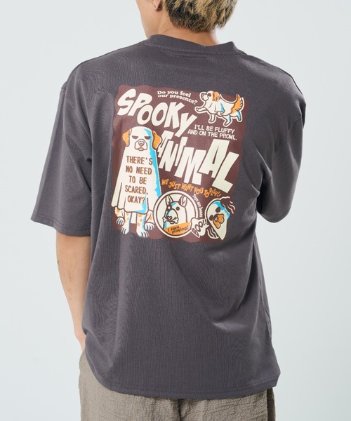 CORISCO(コリスコ)の「ゴーストアニマル柄TEE(M1)(Tシャツ/カットソー・メンズ・チャコールグレー/オートミール/ブラック/ホワイト・X-LARGE/MEDIUM/LARGE)」の1枚目の写真
