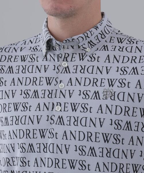 St ANDREWS(セントアンドリュース)の「【St ANDREWS】ダブルロゴジャガード半袖シャツ(ポロシャツ・メンズ・ホワイト/ブラック・L/M/LL)」の14枚目の写真