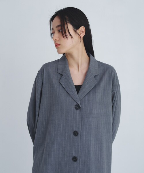 UNITED TOKYO（ユナイテッドトウキョウ）の「レイヤードテーラーカラーシャツ（シャツ/ブラウス・レディース・グレー/ベージュ・FREE）」の12枚目の写真