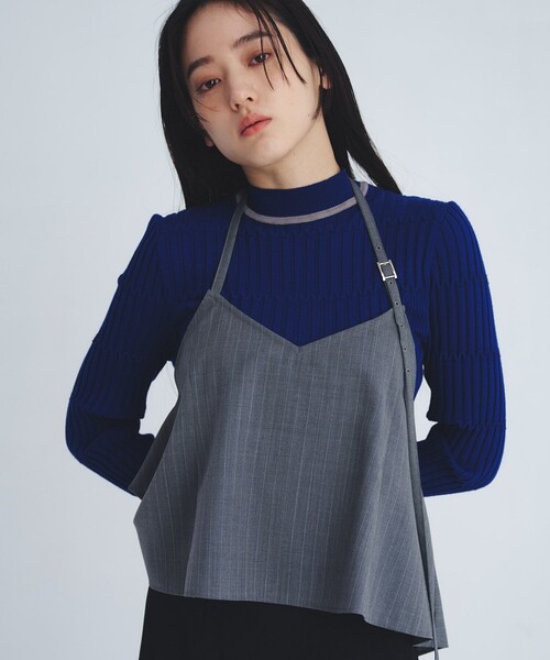 UNITED TOKYO（ユナイテッドトウキョウ）の「レイヤードテーラーカラーシャツ（シャツ/ブラウス・レディース・グレー/ベージュ・FREE）」の16枚目の写真
