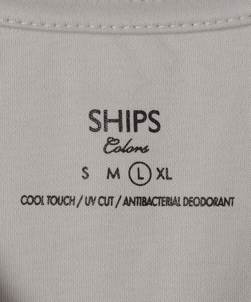 SHIPS Colors(シップス カラーズ)の「SHIPS Colors:〈抗菌防臭・接触冷感・UVカット〉シルケット コットン Vネック T◇(Tシャツ/カットソー・メンズ・ライトホワイト/ネイビー/ブラック/グレー/ベージュ・SMALL/X-LARGE/LARGE/MEDIUM)」の15枚目の写真