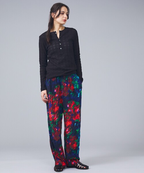 Rouge vif la cle(ルージュヴィフラクレ)の「【Le Melange/ル・メランジュ】フラワープリントイージーパンツ/ウエストゴム【WEB限定】(その他パンツ・レディース・その他・フリー)」の3枚目の写真