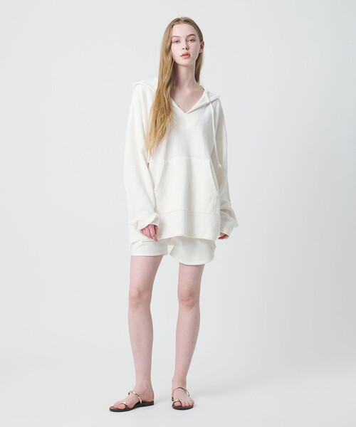 California General Store（California General Store）の「＜CGS.＞スウェット ショーツ / ウィメンズ（スウェットパンツ・レディース・ホワイト/ネイビー・M/S）」の7枚目の写真