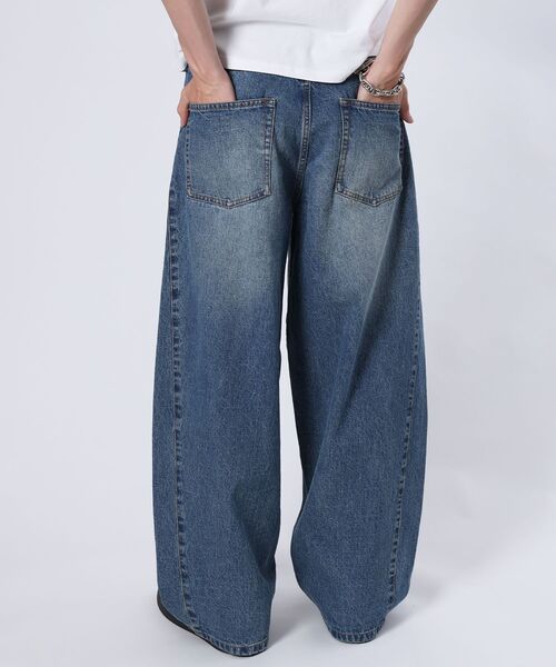 FFEIN(フェイン)の「【FFEIN(フェイン)】リアルヴィンテージバレルレッグデニムパンツ / デニム パンツ ボトムス ワイドシルエット デニム カーブ(デニムパンツ・メンズ・ブルー/ブラック/ネイビー・SMALL/X-SMALL/LARGE/MEDIUM)」の18枚目の写真