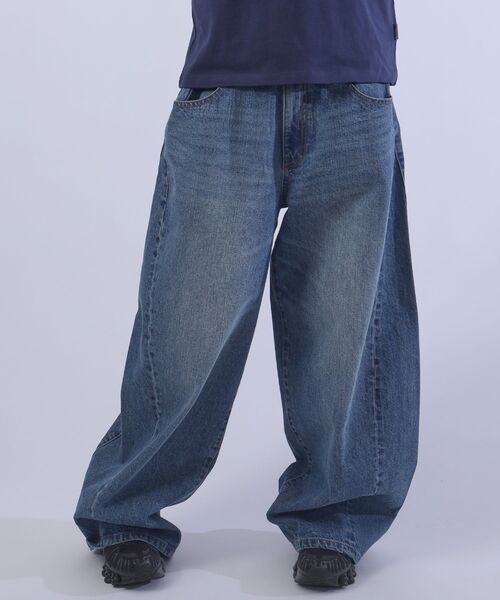FFEIN(フェイン)の「【FFEIN(フェイン)】リアルヴィンテージバレルレッグデニムパンツ / デニム パンツ ボトムス ワイドシルエット デニム カーブ(デニムパンツ・メンズ・ブルー/ブラック/ネイビー・SMALL/X-SMALL/LARGE/MEDIUM)」の21枚目の写真