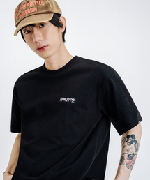 ベーシックロゴプリントオーバーサイズ半袖Tシャツ[ブラック]