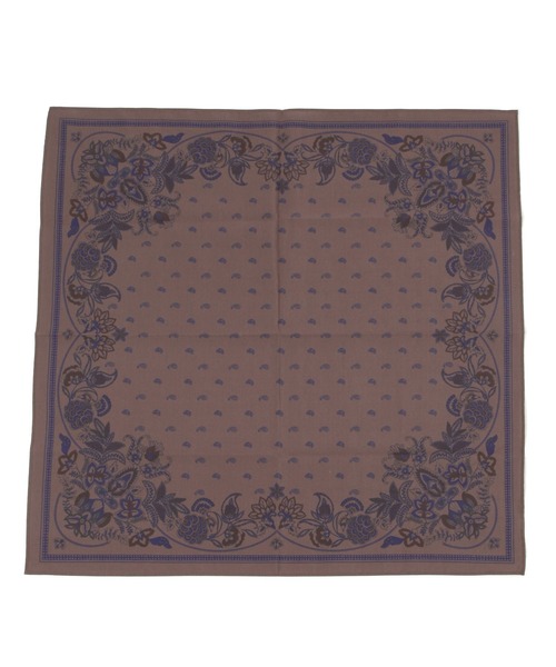 studio CLIP（スタディオクリップ）の「シルク混バンダナスカーフ（バンダナ/スカーフ・レディース・アイボリー/ブラウン・FREE）」の3枚目の写真