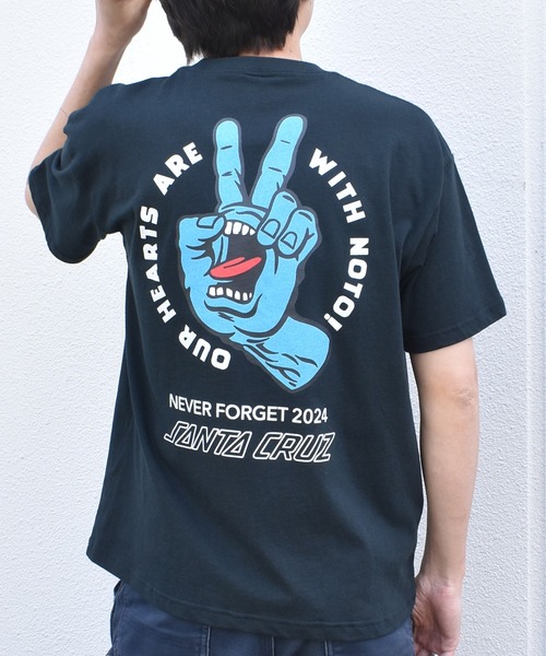 SANTA CRUZ(サンタクルーズ)の「【ムラサキスポーツ限定】SANTA CRUZ/サンタクルーズ 半袖 Tシャツ バックプリント PEACE FOR NOTO SS TEE 502262408(Tシャツ/カットソー・メンズ・ホワイト/シルバーグレー/グリーン/ブラック・XS/S/M/L/XL)」の2枚目の写真