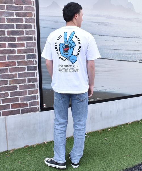 SANTA CRUZ(サンタクルーズ)の「【ムラサキスポーツ限定】SANTA CRUZ/サンタクルーズ 半袖 Tシャツ バックプリント PEACE FOR NOTO SS TEE 502262408(Tシャツ/カットソー・メンズ・ホワイト/シルバーグレー/グリーン/ブラック・XS/S/M/L/XL)」の9枚目の写真