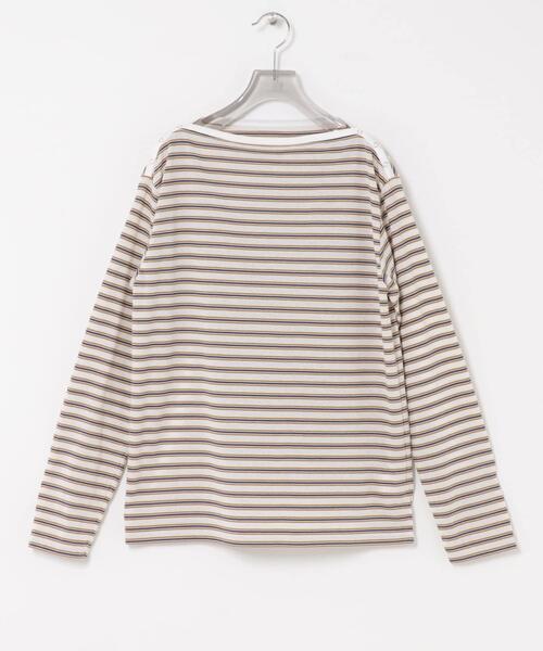 URBAN RESEARCH（アーバンリサーチ）の「マルチボーダー2WAYカットソー（Tシャツ/カットソー・レディース・オフホワイト/ベージュ/レッド・FREE）」の4枚目の写真