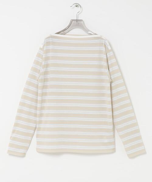 URBAN RESEARCH（アーバンリサーチ）の「マルチボーダー2WAYカットソー（Tシャツ/カットソー・レディース・オフホワイト/ベージュ/レッド・FREE）」の6枚目の写真