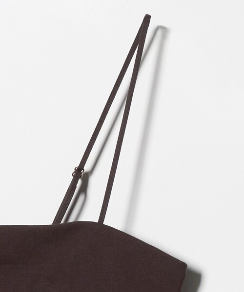 green label relaxing（グリーンレーベルリラクシング）の「ベアトップキャミソール（キャミソール・レディース・ブラック/ダークブラウン/オフホワイト・M/S/L）」の14枚目の写真