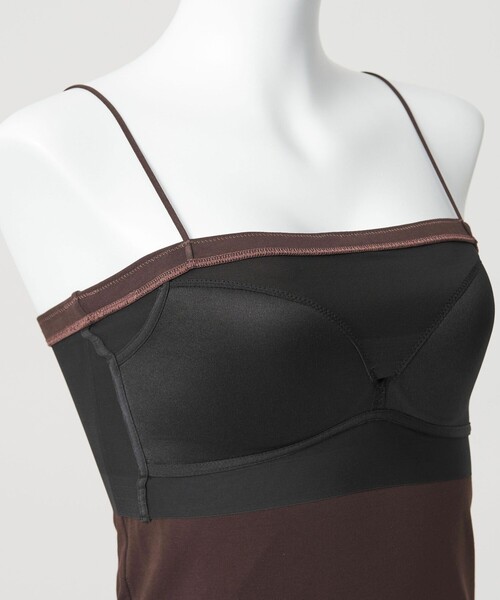 green label relaxing（グリーンレーベルリラクシング）の「ベアトップキャミソール（キャミソール・レディース・ブラック/ダークブラウン/オフホワイト・M/S/L）」の20枚目の写真