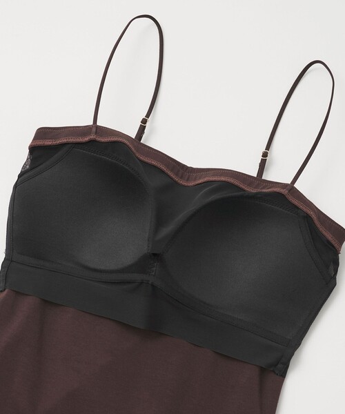 green label relaxing（グリーンレーベルリラクシング）の「ベアトップキャミソール（キャミソール・レディース・ブラック/ダークブラウン/オフホワイト・M/S/L）」の22枚目の写真