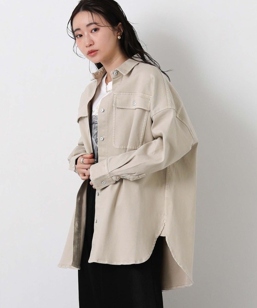 Healthy denim(ヘルシーデニム)の「Almondシャツ(シャツ/ブラウス・レディース・ライトインディゴブルー/ピンク/ベージュ・1)」の1枚目の写真