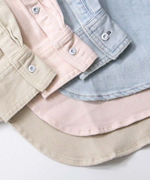 Healthy denim(ヘルシーデニム)の「Almondシャツ(シャツ/ブラウス・レディース・ライトインディゴブルー/ピンク/ベージュ・1)」の9枚目の写真