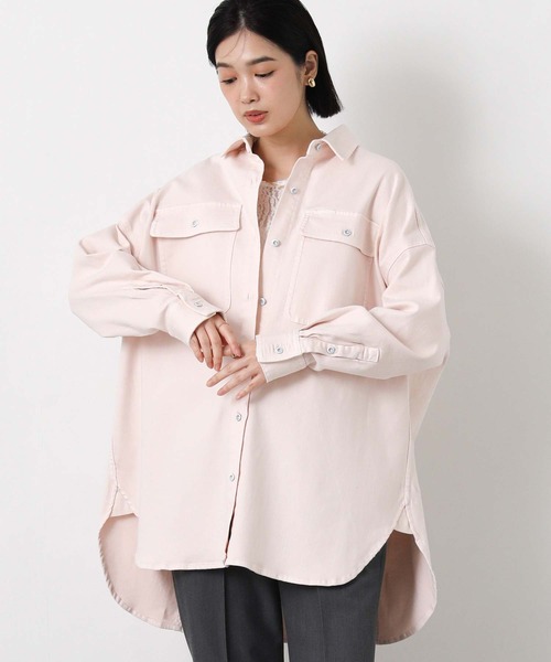 Healthy denim(ヘルシーデニム)の「Almondシャツ(シャツ/ブラウス・レディース・ライトインディゴブルー/ピンク/ベージュ・1)」の16枚目の写真