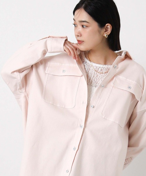 Healthy denim(ヘルシーデニム)の「Almondシャツ(シャツ/ブラウス・レディース・ライトインディゴブルー/ピンク/ベージュ・1)」の15枚目の写真