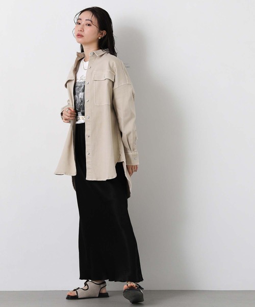 Healthy denim(ヘルシーデニム)の「Almondシャツ(シャツ/ブラウス・レディース・ライトインディゴブルー/ピンク/ベージュ・1)」の6枚目の写真