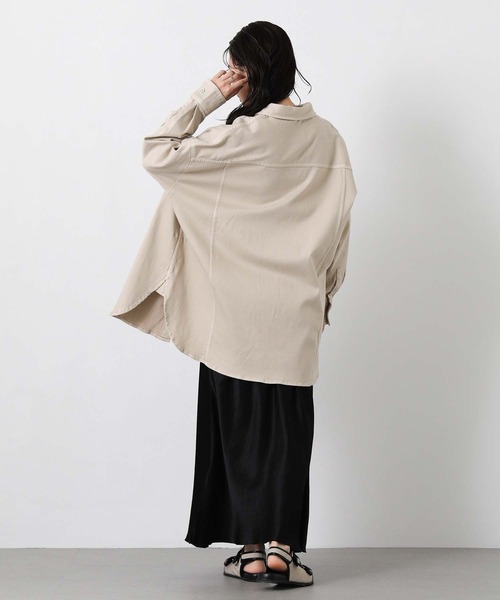 Healthy denim(ヘルシーデニム)の「Almondシャツ(シャツ/ブラウス・レディース・ライトインディゴブルー/ピンク/ベージュ・1)」の5枚目の写真