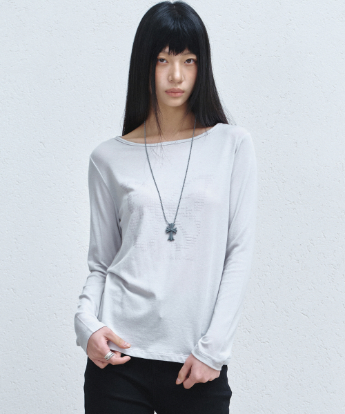 NICK&NICOLE(ニックアンドニコール)の「PIXEL BUTTERFLY GRAPHIC TOP_LIGHT GRAY(Tシャツ/カットソー・レディース・その他・FREE)」の3枚目の写真