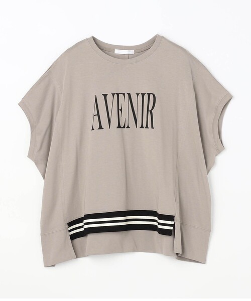 NICOLE white（ニコルホワイト）の「リブ付きプリントTシャツ（Tシャツ/カットソー・レディース・ベージュ/ブラック/オフホワイト・FREE）」の21枚目の写真