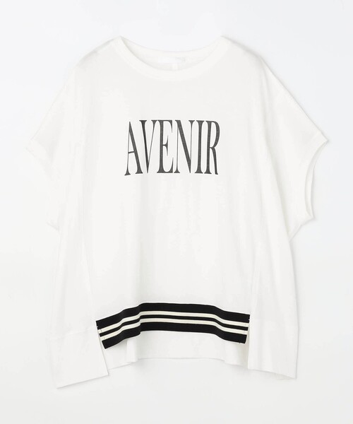 NICOLE white（ニコルホワイト）の「リブ付きプリントTシャツ（Tシャツ/カットソー・レディース・ベージュ/ブラック/オフホワイト・FREE）」の22枚目の写真