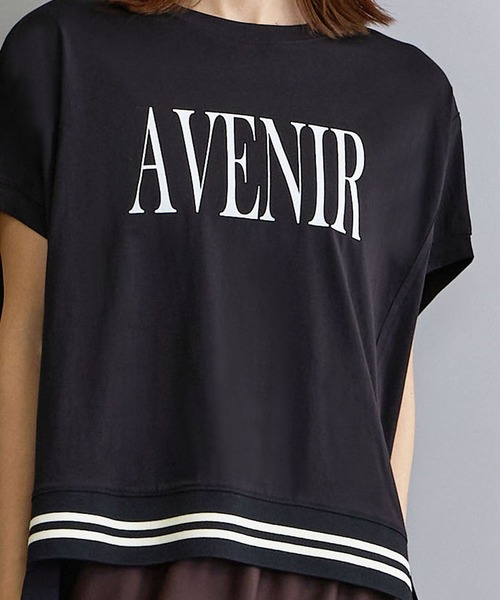 NICOLE white（ニコルホワイト）の「リブ付きプリントTシャツ（Tシャツ/カットソー・レディース・ベージュ/ブラック/オフホワイト・FREE）」の14枚目の写真