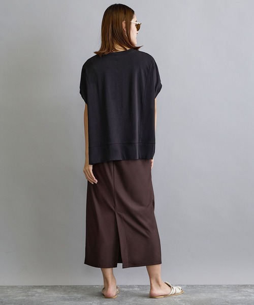 NICOLE white（ニコルホワイト）の「リブ付きプリントTシャツ（Tシャツ/カットソー・レディース・ベージュ/ブラック/オフホワイト・FREE）」の15枚目の写真