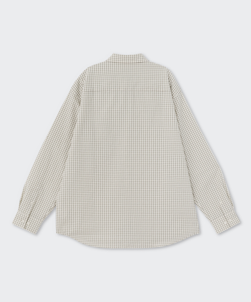 MUSINSA STANDARD（ムシンサスタンダード）の「リラックスドスモールプレイドチェックシャツ[ライトベージュ/グレー]（シャツ/ブラウス・メンズ・その他・2XL/X-LARGE/SMALL/LARGE/MEDIUM）」の8枚目の写真