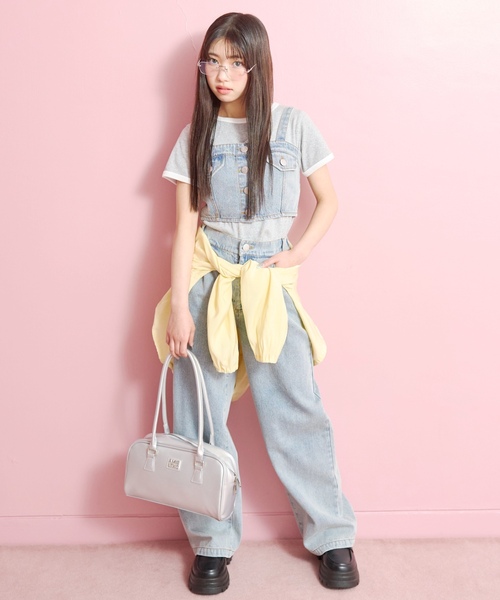 セール】【LTXC】デニムパンツビスチェセットアップ（シャツワンピース
