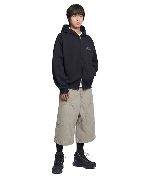 NOMANUAL(NOMANUAL)の「PAINTED DOUBLE KNEE SHORTS - WASHED BEIGE(その他パンツ・レディース・その他・LARGE/MEDIUM/SMALL/X-LARGE)」の4枚目の写真