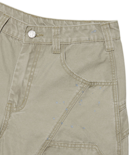 NOMANUAL(NOMANUAL)の「PAINTED DOUBLE KNEE SHORTS - WASHED BEIGE(その他パンツ・レディース・その他・LARGE/MEDIUM/SMALL/X-LARGE)」の7枚目の写真