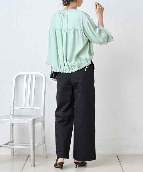 Jena espace merveilleux(ジェナ エスパスメルヴェイユ)の「サテン切替イージーパンツ(その他パンツ・レディース・ブラック/アイボリー・FREE)」の10枚目の写真