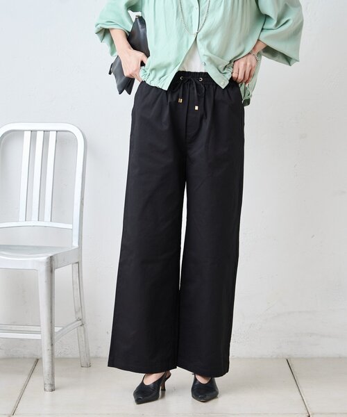 Jena espace merveilleux(ジェナ エスパスメルヴェイユ)の「サテン切替イージーパンツ(その他パンツ・レディース・ブラック/アイボリー・FREE)」の8枚目の写真