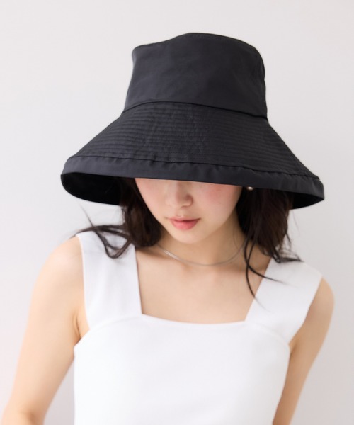 VIS（ビス）の「マイナス18℃ネックカバーつきUVハット/遮熱・UVカット・撥水（ハット・レディース・ベージュ/ブラック・FREE）」の22枚目の写真