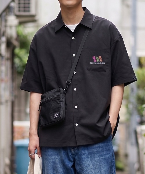 Mac-House(マックハウス)の「オーバーサイズ ランダムグラフィック クマプリントTシャツ(Tシャツ/カットソー・メンズ・ベージュ/ブラック・M/L)」の3枚目の写真