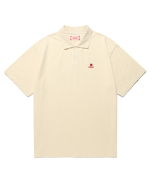 AECA（エイカ）の「AECA SMALL LOGO WASHED HALF SLEEVE PK TEE-IVORY（ポロシャツ）」